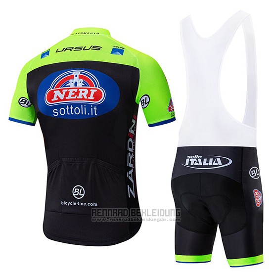 2019 Fahrradbekleidung Neri Italien Grun Shwarz Trikot Kurzarm und Tragerhose